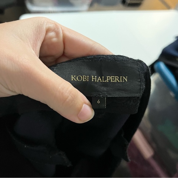 Kobi Halperin Black Pants Damask Jacquard Print Size 6 U - Picture 4 of 8